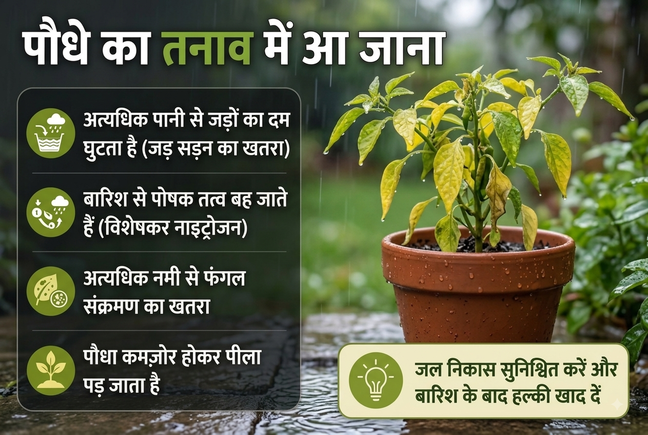 पौधे का तनाव में आ जाना